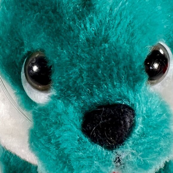 Vtg Applause Teal Green Squirrel Plush Fir Tree Star on Tail 1986 Stuffed Toy - Picture 4 of 13